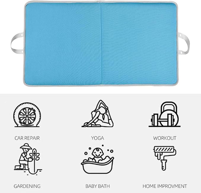 2 Inch Folding Extra Thick Kneeling Pad with Handles, Memory Foam Thickened Lightweight & Portable Knee Support Seat Cushions,Soft Comfortable Gardening Bath Kneeler Floor Pads for Outdoor Indoor