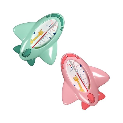 Bath Thermometer Water Temperature Gauge for Newborns, Waterproof Floating Sensor, Accurate Bath Temperature Measurement, 2pcs Pink Set