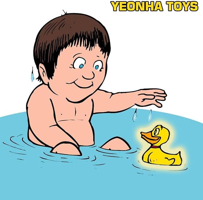 Yeonha Toys Bath Toy(4 Pack), Can Flashing Colourful Light, Floating Bath Toy, Light Up Bathtub Water Tub Toy for Pool Shower Bathtime Bathroom Kid Boys Girl Toddler Child Baby Infant