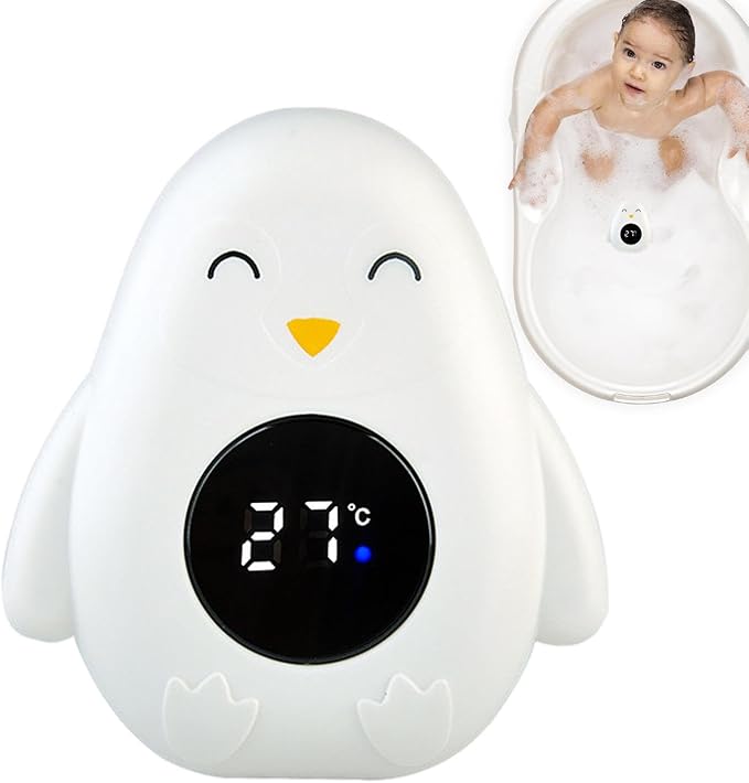 Baby Bath Thermometer, Baby Bath Thermometer with LED Display, Digital Bath Thermometer, Bath Temperature Tester, Kids Bath Thermometer, Floating Thermometer Baby Bath for Newborns, Infants, toddleers