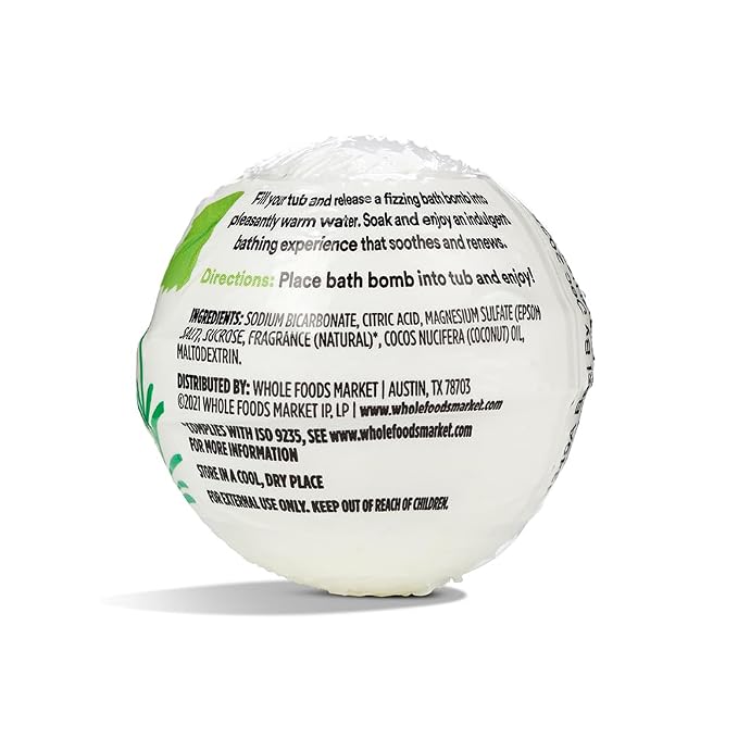 365 by Whole Foods Market, Fizzing Epsom Bomb, Muscle Soak, 2.3 oz (Pack of 6)
