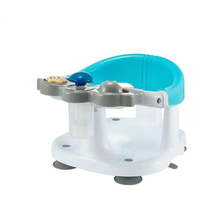 Baby Bath Seat for Babies 6 Months & Up with Toy Tray,Non-Slip Suction Cup Baby Bath Chair for Babies Sitting Up (White)