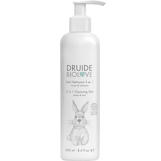 2-in-1 Cleansing Gel Body Hair Care ,organic Baby Shampoo Clean Care & Wash, Sulfate-Free, For Children Prone to Eczema, 250 ml (8.4 oz Size Chamomile,Orange Star Anise Made in Canada