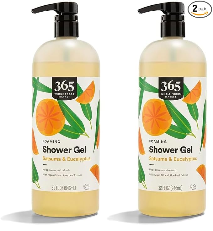 365 by Whole Foods Market, Shower Gel Satsuma & Eucalyptus, 32 Fl Oz (Pack of 2)