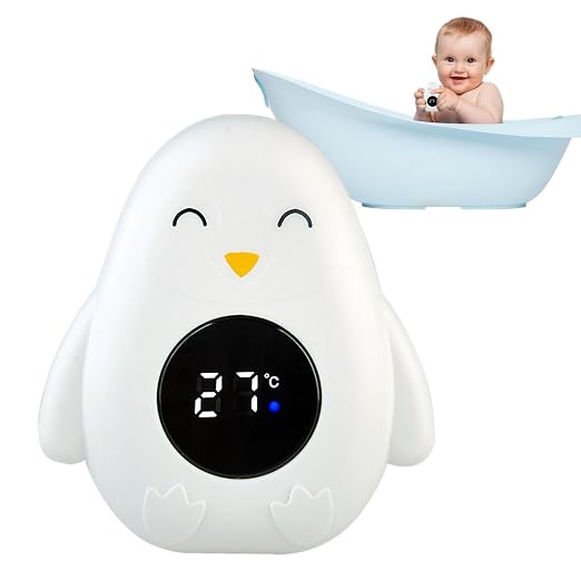 Baby Bath Thermometer - Digital Water Temperature Meter, Floating LED Display, Accurate Measurement Tool, Safety Bath Accessory | Ideal for Baby Girls Kids Toddler Children, Bathroom Home Use