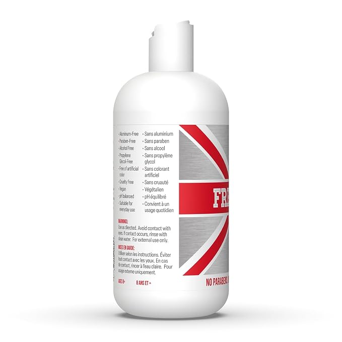 Fresh Kidz Boys Red Body Wash & Shampoo, 16.9 fl oz – Aluminum & Baking Soda Free Kids Body Wash for Boys, Teens & Tweens, Gentle Daily Cleanser for Sensitive Skin, Fresh Woody Musk Scent