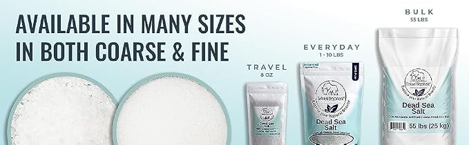 Natural Elephant Dead Sea Bath Salt | 19 Pounds Bulk Bag | 100% Natural and Pure | Coarse Grain | Ideal for Baths and Soaks