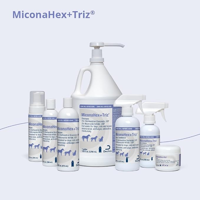 MiconaHex+Triz Spray Conditioner for Dogs, Cats and Horses, 8 oz, Clear