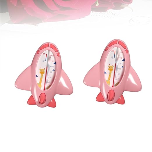 2pcs Bath Thermometer Turtle Shape Water Temperature Sensor for Newborns, Pink Waterproof Floating Thermometer for Home Pools and Bathtubs