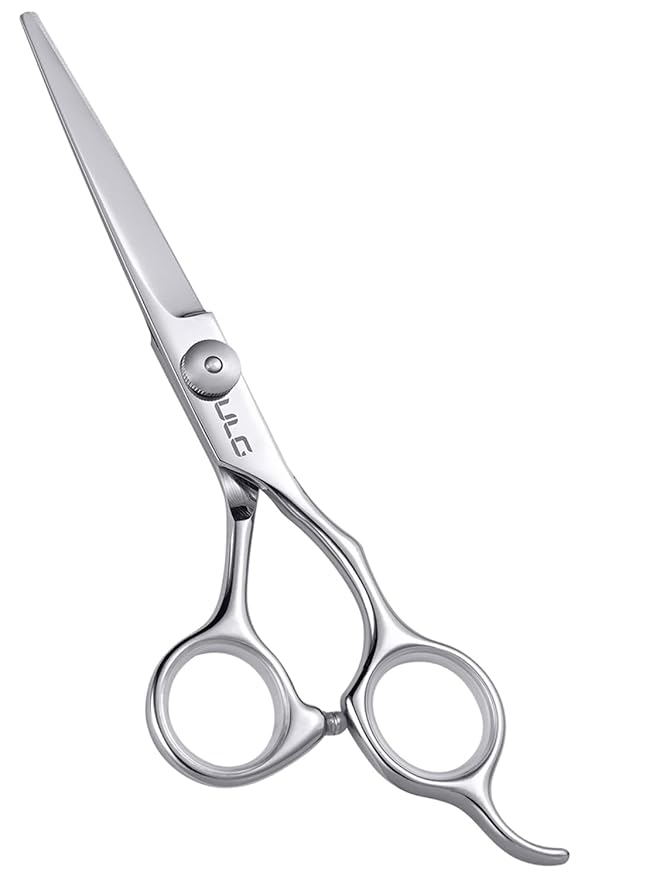 Hair Cutting Scissors, ULG Professional Hair Scissors 6.5 inch Right-Hand Razor Edge Barber Shears Salon Hair Cutting Shears Made of Japanese Stainless Steel, Hand Sharpened Silver