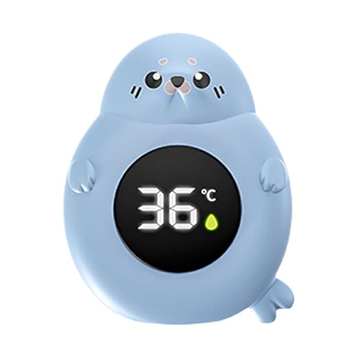 Baby Bath Temperature Monitor - Tub Sensor, Waterproof Gauge | Digital Pool Thermometer, Floating Cute Display for Toddler Bathtub Water Safety Control Infant Shower Accessory Nursery Helper