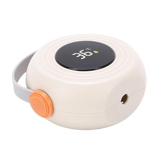 BRRNOO Baby Bath Thermometer Cute Speaker Shape LED Digital Thermometer Toy for Infant Toddler Bathtub Swimming Pool Safe Comfortable Temperature Monitoring Device (Beige)