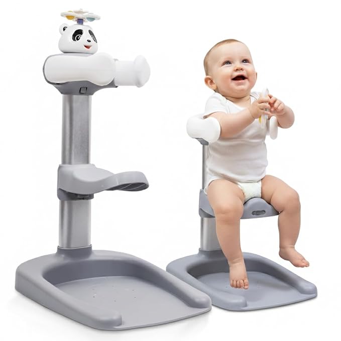 Baby Shower Stand with Built-in Seat and Bath Toy | Baby Bath Stand Height-Adjustable Washing Stand for Toddlers | Soporte para Bañera con Asiento y Juguete (Blue)