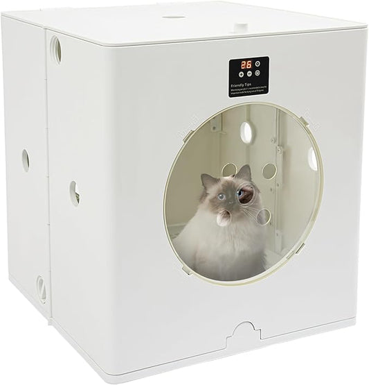 88L Pet Dryer Box 800W Folding Cat Dryer Automatic Pet Hair Dryer Box with 3 Speed Settings & 360° Air Flow Quiet Dog Dryer Box for Cats and Small Dogs