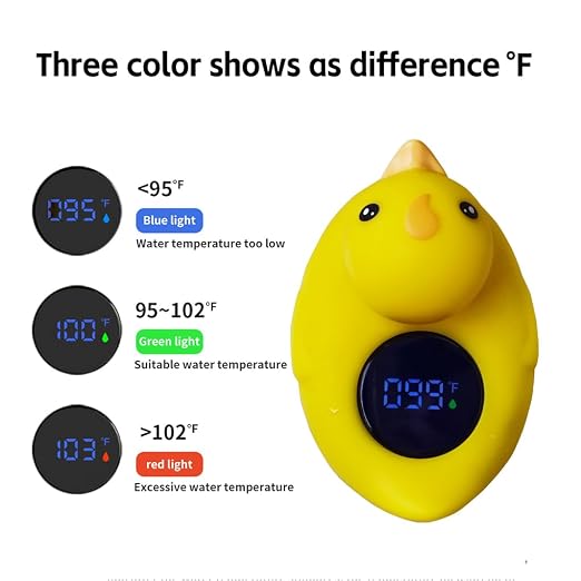 Baby Bath Thermometer - Accurate Water Temperature Monitor, Fun Floating Toys Design,Bathtub Thermometer Suitable for Infants and Young Children,Safe Bath