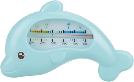 Bath Water Thermometer - Cute Dolphin Design for Safe Bathing Blue