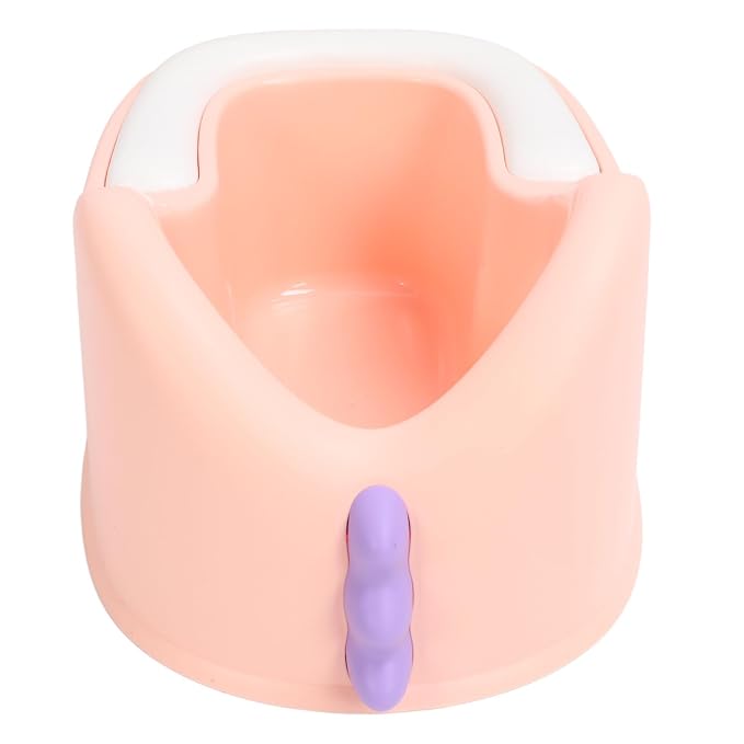 Ergonomic Baby Washing Basin for Toddlers with Soft PVC Cushion, Plastic Baby Washing Basin for Bathing and Buttocks (Pink)