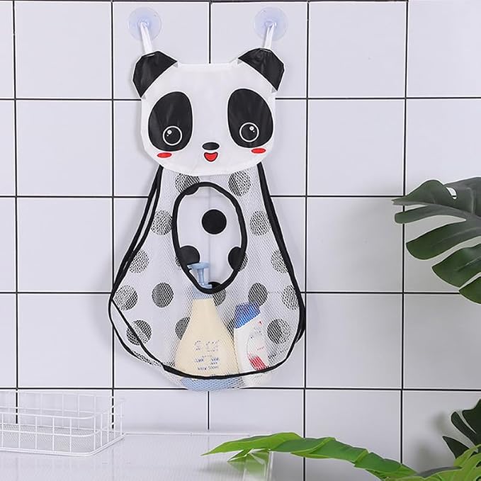 Ximimark 3 pcs Baby Bath Cute Duck Frog Mesh Net Toy Storage Bag with Strong Suction Cups, Bath Game Bag, Bathroom Organizer, for Kids Christmas, Halloween, Thanksgiving Day Gift