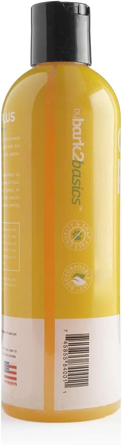 Bark2Basics Citrus Plus Dog Shampoo 16 oz - d-Limonene, Natural, Cuts Through Dirt and Grease, Professional Grade, Compliments Flea and Tick Regimen