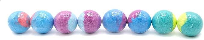 Crayola Colorful Scented Bath Bombs for Kids, Color You Bath Non-Toxic Bathbomb Fizzies for Boys Girls Holiday Stocking Stuffer, Grape Jam, Laser Lemon, Cotton Candy, & Bubble Gum Scents (Pack of 2)