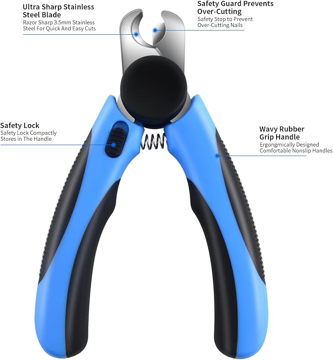 Pet Nail Clipper and Trimmer for Dogs and Cats, Professional Grooming Set with Nail File