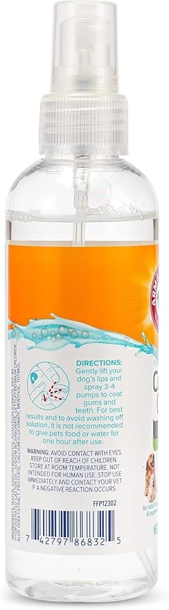 Arm & Hammer Complete Care Dog Dental Spray, Mint Flavor, Easy Brushless Dog Breath Freshener, Baking Soda Enhanced Formula for Fresh Dog Breath, 6oz - 2 Pack