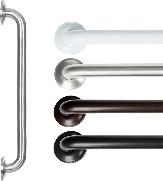 Vive Grab Bar for Showers - Bathroom Antislip Handrail for Seniors, Elderly Assistance Product, Heavy Duty Shower Handles, Handicap Grab Bars, Stainless Steel, Multipurpose, 440 lbs (Brushed Nickel)