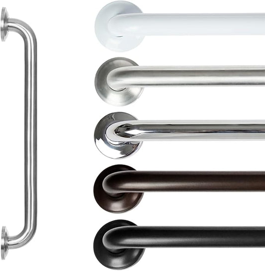 Vive Grab Bar for Showers - Bathroom Antislip Handrail for Seniors, Elderly Assistance Product, Heavy Duty Shower Handles, Handicap Grab Bars, Stainless Steel, Multipurpose, 440 lbs (Nickel)