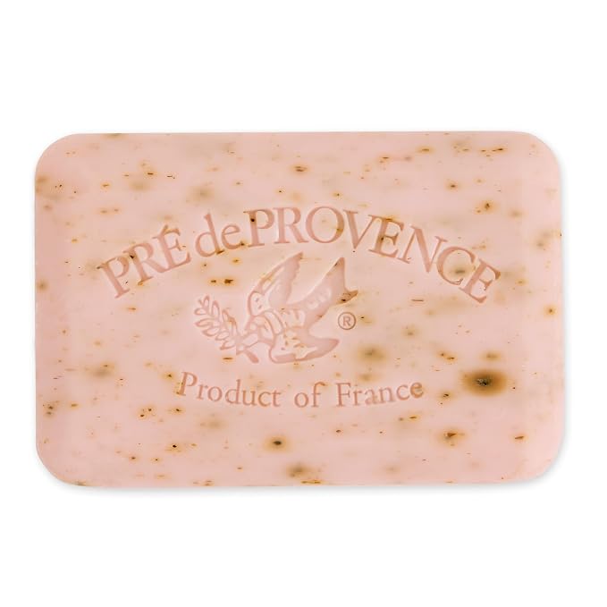 Pre de Provence Artisanal Soap Bar, Enriched with Organic Shea Butter, Natural French Skincare, Quad Milled for Rich Smooth Lather, 8.8 Ounce, Rose Petal