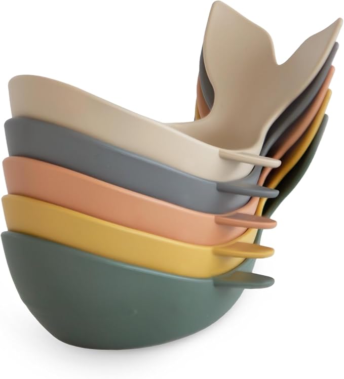 mushie Whale Bath Stackers Floating Toy (Retro) | Made in Denmark
