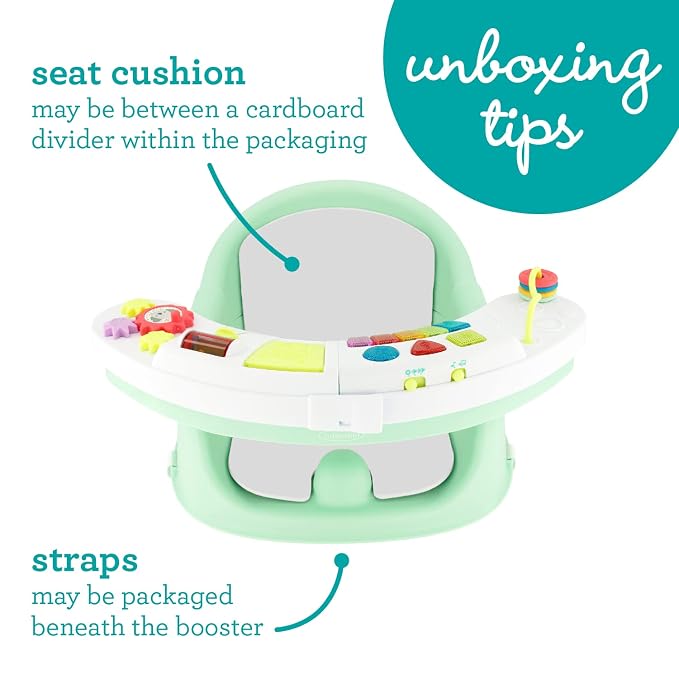 Infantino Music & Lights 3-in-1 Discovery Seat & Booster, Mint