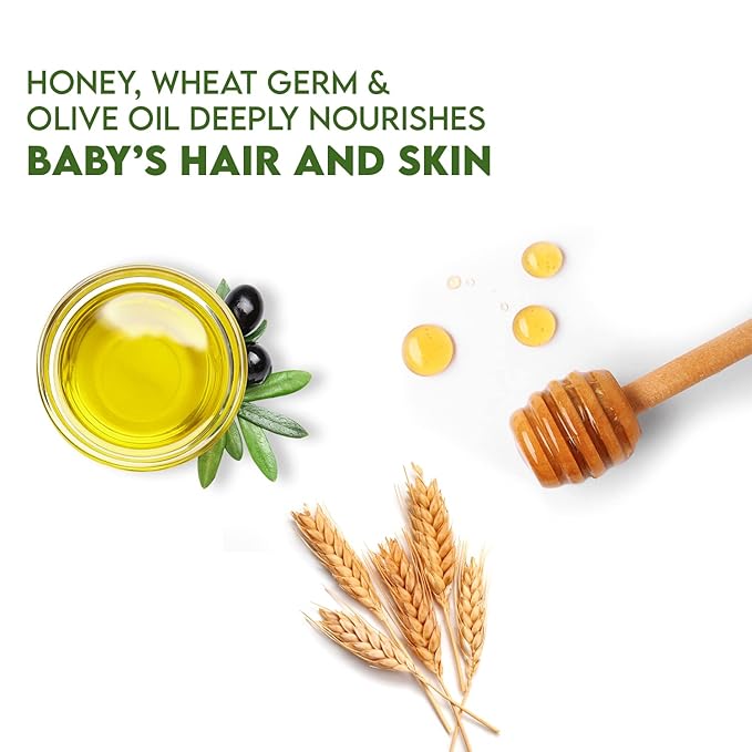 WBM Baby Care 3-in-1 Baby Shampoo, Body Wash & Conditioner, Care From Nature,100% Plant-Based, No Tear Formula, Safe on Babies Skin, Kids Shampoo 300 ml/ 10 fl. Oz