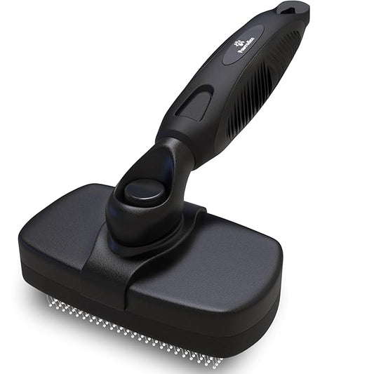 Deshedding Dog Brush for Shedding – Self Clean Cat Brush Deshedding & Grooming Tool for Long Haired and Short Haired Dogs, Slicker Brushes for Dogs, Skin-Friendly, Retractable Bristles, Easy to Clean