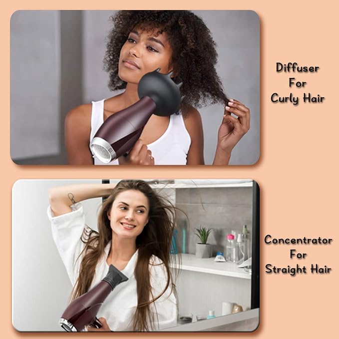 2000 Watt Hair Dryer, ARDIRO Blow Dryer with Diffuser Comb Concentrator for Women Men, Negative Ionic Quiet Hairdryer with Powerful Fast Dryring AC Motor for Curls