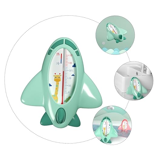 SUPVOX Cartoon Bath Thermometer Green Easy to Use Water Temperature Tester with Design for Safe Bathing and Toddlers