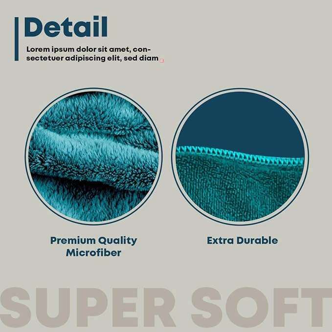 Extra Large Dog Towel for Big Dogs — 400 GSM Premium Microfiber, Fits Golden Retriever, Labrador, Bernese — Super Absorbent Quick Dry, Machine Washable (Blue, L)