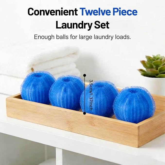 12Pcs Pet Hair Remover for Laundry, 2026 Reusable Dog & Cat Hair Remover, Efficient Debris, Hair Cleaner, Pet Hair Catcher for Clothes, Bedding, Washing Machine Hair Catcher (Large)