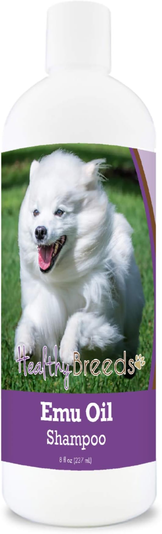 Healthy Breeds American Eskimo Dog Emu Oil Shampoo - Gentle Cleanser that Provides Soothing Relief of Inflammation While Restoring Moisture Balance - Fruity Scent - 8 oz