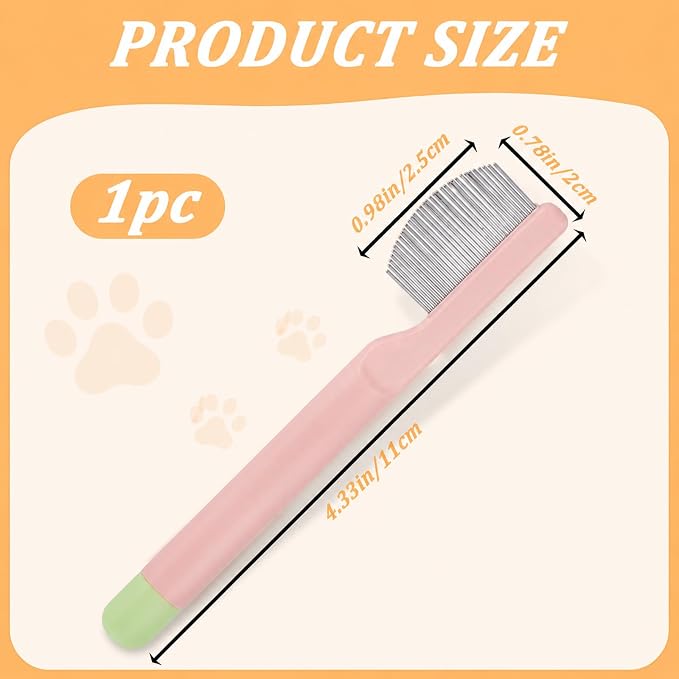 Dog Eye Comb Facial Grooming Combs Pet Facial Grooming Comb Stainless Steel Tear Stain Remover Cat Brush for Puppy Essentials Small Dogs Cats Hamsters