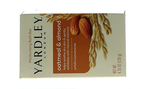 Yardley London Oatmeal and Almond Naturally Moisturizing Bath Bar, 4.0 oz. (Pack of 1)