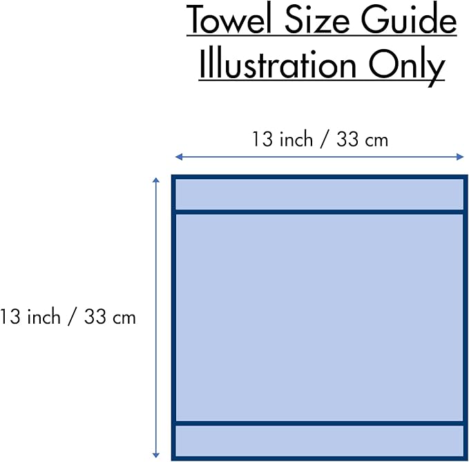Bumble Premium Dish Cloths 13"x13" (6 Pack) | 100% Natural Ring Spun Cotton | 400 GSM | Highly Absorbent & Soft |Yarn Dyed & Solid Dyed Terry Dish Cloth Set - Blue