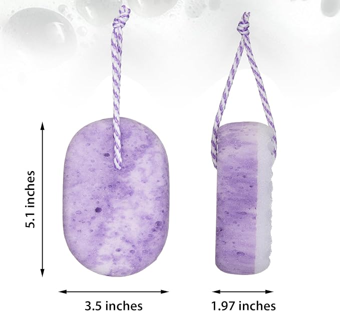 Boao 5 Pieces Soft Bath Sponge Shower Natural Gentle Soothing Body Fiber Exfoliating Shower Sponge Wash Bouquet for Women Men, Random Color (Fresh Color)
