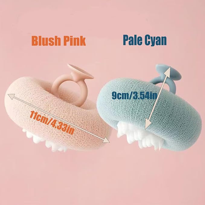Super Soft Sunflower Suction Cup Bath Ball, 2026 Upgraded 2-in-1 Sunflower Bath Ball Exfoliating Bath Sponge Cleaning Brush, Mesh Shower Body Sponge Accessories for Women, Men Shower (2 Color)