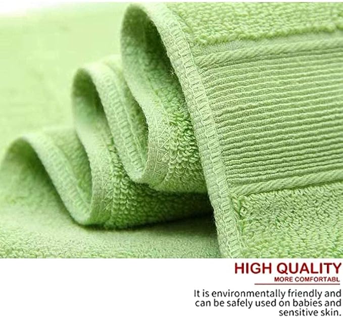 Lchkrep Cotton Hand Towels 2 Pack, Salon Thick Bath Hand Towel,Gym Towel 14" x 30", Face Cloth, Soft and Absorbent Washcloths Set for Home Bathroom Hotel (Green)…
