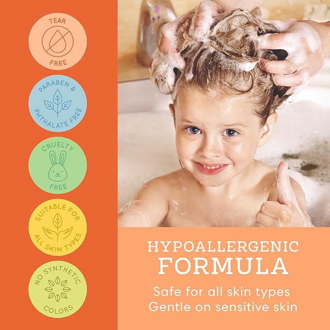 Cocomagic Cocokids 3-in-1 Kids Shampoo + Conditioner + Body Wash | Gentle, Hair & Body Cleanser Tear-Free | No Parabens, For All Skin Types, – Coconut Strawberry, 24 Fl Oz