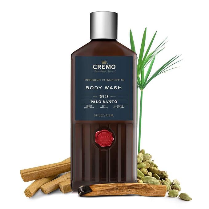 Cremo Body Wash for Men, Rich-Lathering Palo Santo, 16 Fl Oz (Pack of 12)