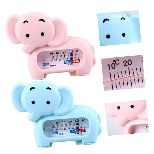 Sosoport 2pcs Bath Thermometer for Newborns Accurate Water Temperature Monitoring Material Safe for Toddlers
