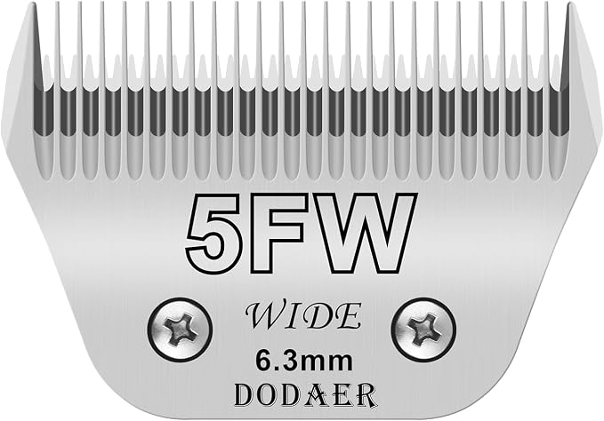 5FW Dog Grooming Wide Blades,Compatible with Andis,Oster A5,Wahl KM10 | Cut Length 1/4"(6.3mm)