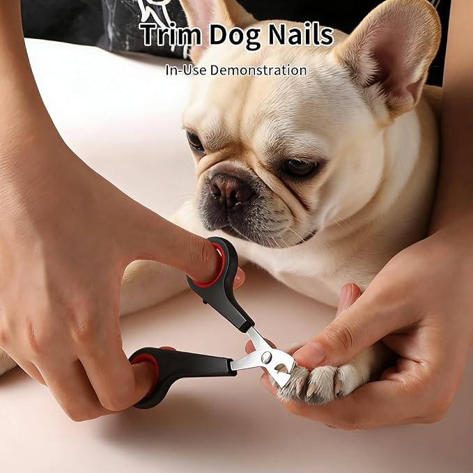 Pet Nail Clippers for Dogs and Cats,Safety Guard Dog Nail Trimmer,Professional Cat Nail Clippers with Quick Sensor,Sharp & Comfort-Grip Puppy Nail Cutter for Small Medium Large Pets (Black)