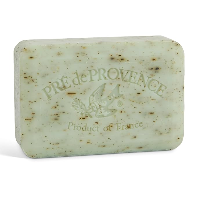 Pre de Provence Artisanal Soap Bar, Enriched with Organic Shea Butter, Natural French Skincare, Quad Milled for Rich Smooth Lather, 8.8 Ounce, Rosemary Mint